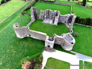 Roscommon Castle aerial view