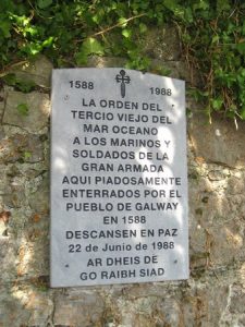 Memmorial plaque to the murdered Spanish Sailors of the Armada in Forthll Cemetary GAlway